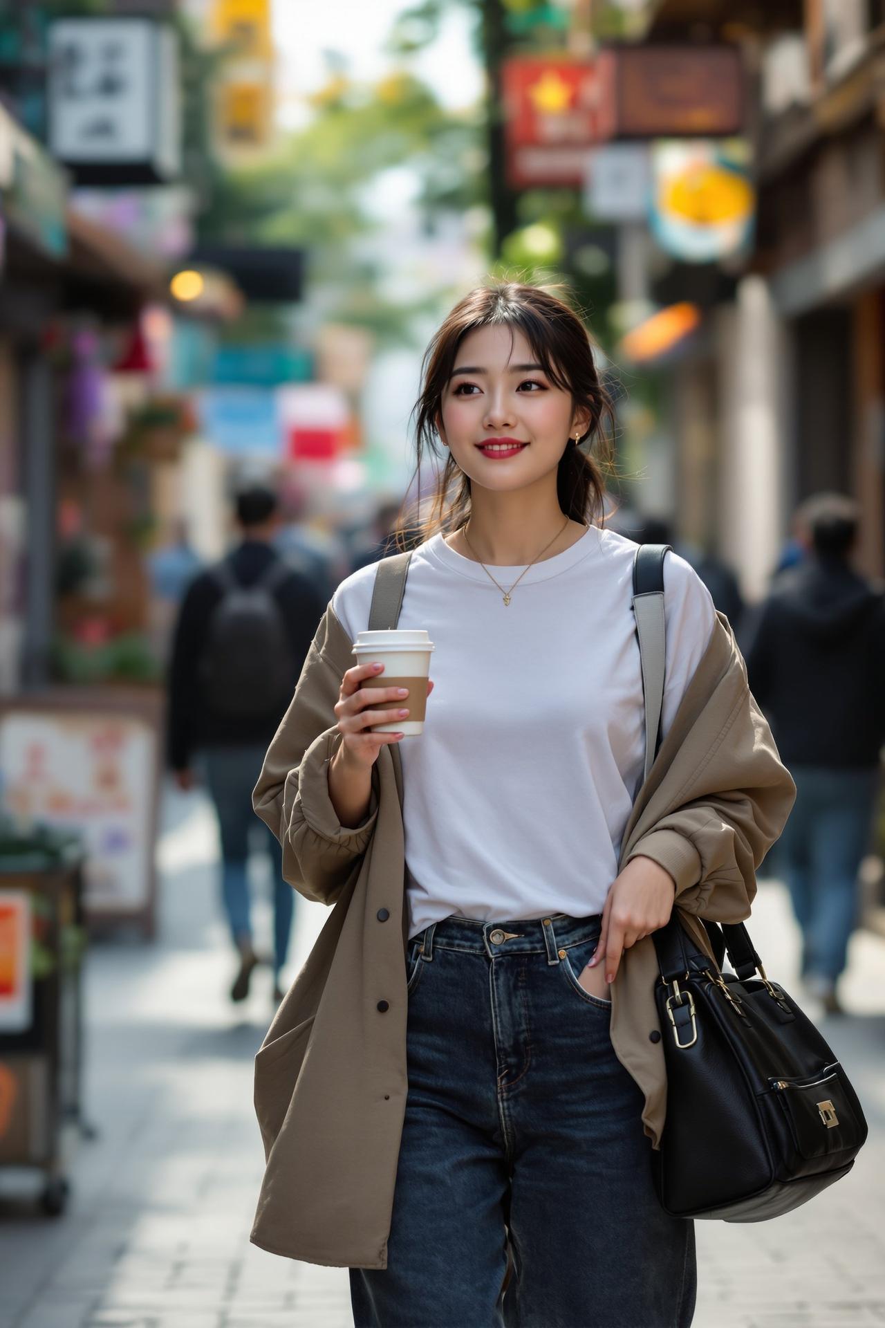 迪丽热巴 - 街拍偶遇自然美
